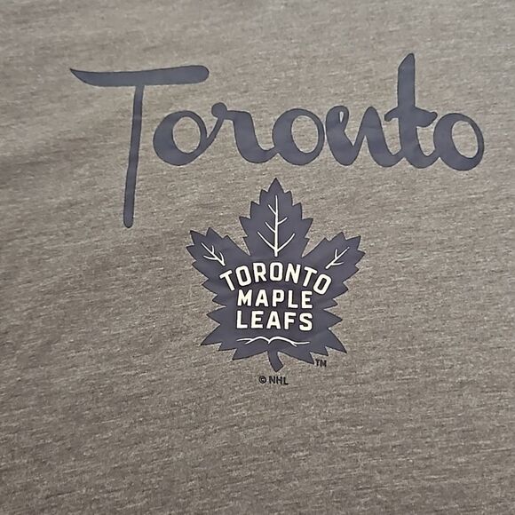NHL Women's Hockey Logo Toronto Maple Leaf T-Shirt Medium Gray - Picture 14 of 16